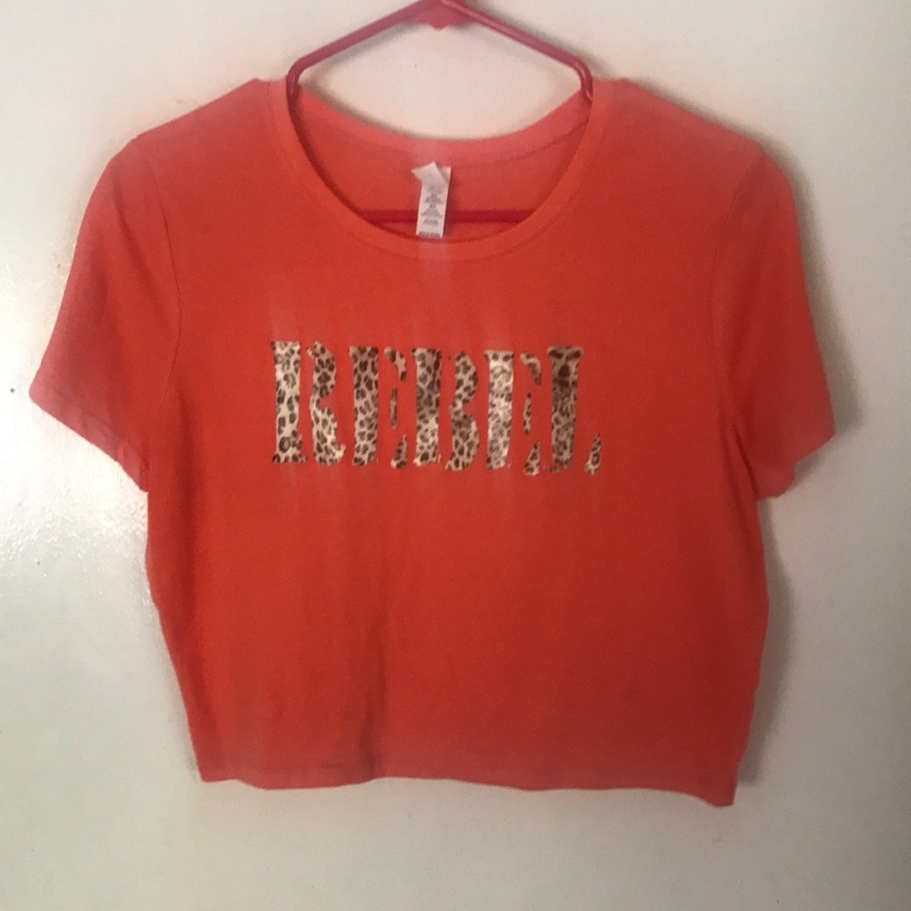 Custom ‘Rebel’ crop top t-shirt